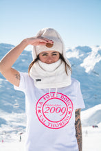 Charger l'image dans la galerie, T-Shirt femme blanc "LOGO ROSE"