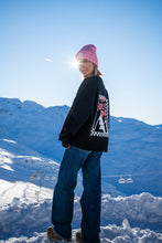 Charger l'image dans la galerie, SWEAT FEMME NOIR "DAMIER"