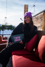 Load image into Gallery viewer, POCHETTE DAMIER PISTE NOIRE VERTE&amp;ROSE
