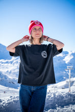 Charger l'image dans la galerie, T-shirt femme gris délavé "DAMIER"
